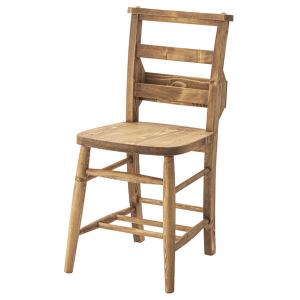 ダイニングチェア 1脚 単品 カントリー調 木製 チャーチチェア 教会