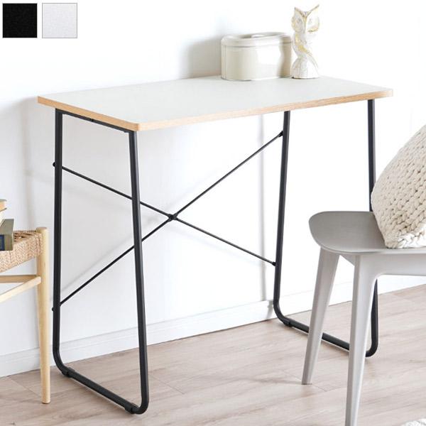 80 100 デスク ブラック ホワイト 平机 パソコンデスク  幅80cm 幅100cm 奥行48...