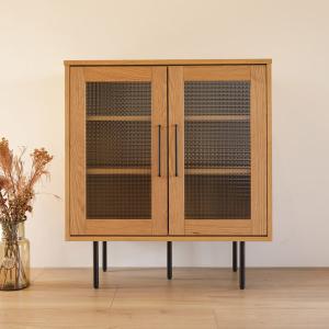 食器棚 和風 和室 水屋箪笥 完成品 水屋タンス 引き戸 膳戸棚 欅 無垢