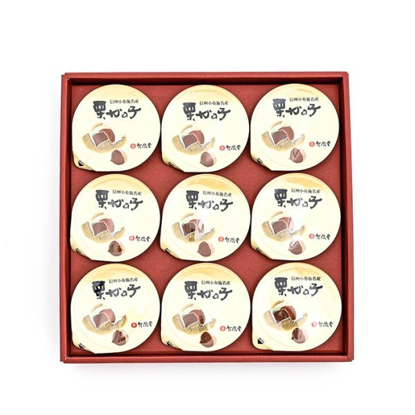 竹風堂栗鹿の子 鹿ノ子 竹風堂栗かの子小形9個入、信州長野県小布施のお土産