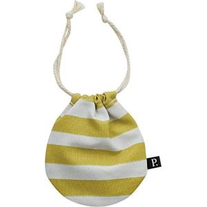 現代百貨 Gendai Hyakka デザイン小物 BEIGE W9×H10cm Pikku ミニ巾着 ボーダー A393BE × 3個