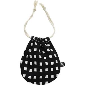 現代百貨 Gendai Hyakka デザイン小物 BLACK W9×H10cm Pikku ミニ巾着 チェック A395BK × 3個