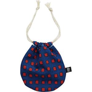 現代百貨 Gendai Hyakka デザイン小物 BLUE W9×H10cm Pikku ミニ巾着 チェック A395BL × 3個 (母の日 プレゼント 入園祝い 入学祝い かわいい おしゃれ)
