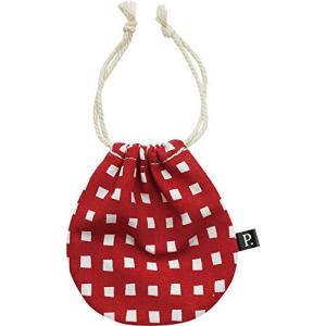 現代百貨 Gendai Hyakka デザイン小物 RED W9×H10cm Pikku ミニ巾着 チェック A395RD × 3個 (母の日 プレゼント 入園祝い 入学祝い かわいい おしゃれ お返し)