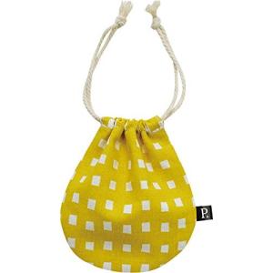現代百貨 Gendai Hyakka デザイン小物 YELLOW W9×H10cm Pikku ミニ巾着 チェック A395YE × 3個