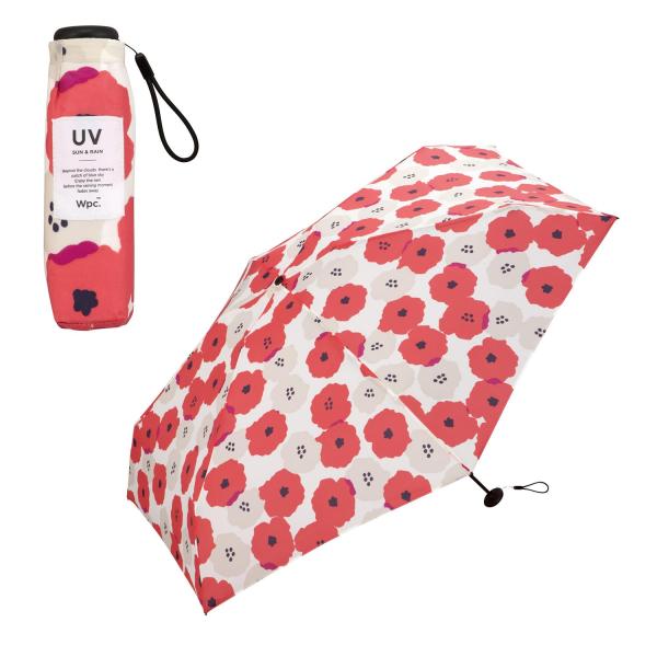 Wpc. ワールドパーティー 2024 雨傘 折りたたみ傘 ベビーアンブレラ レッド 親骨50cm ...