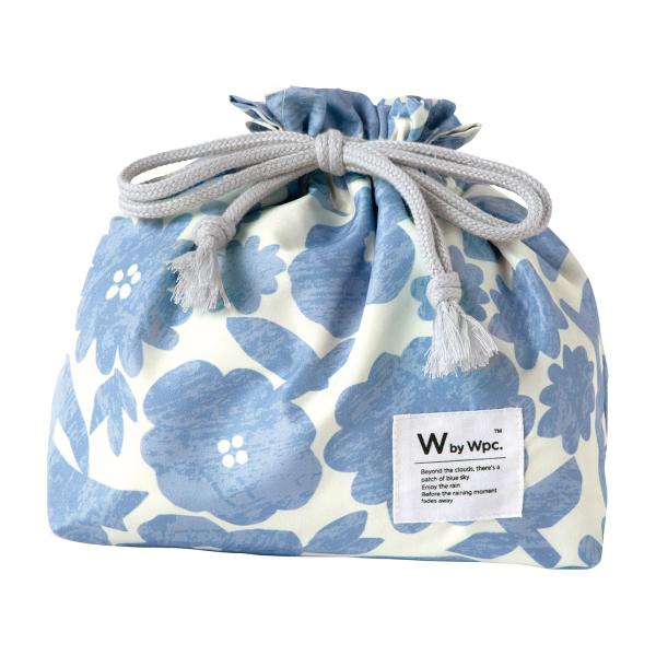 Wpc. ワールドパーティー 2024 Patterns 巾着 花と鳥ブルー はっ水 お弁当 グッズ...