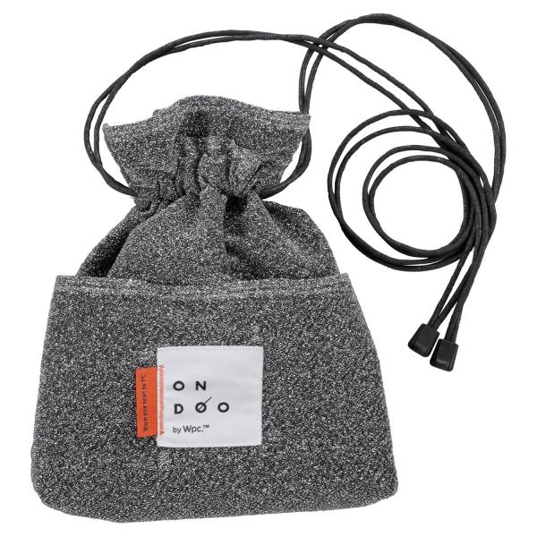 Wpc. ワールドパーティー ONDOO ラメ2way巾着バッグ グレー オンド メタリック ラメ ...