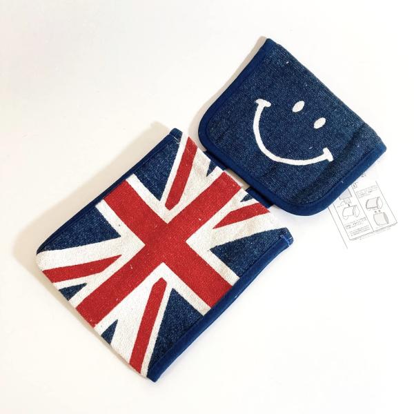 トモコーポレーション トイレットペーパーホルダーカバー スマイル UK ネイビー (プレゼント 入園...