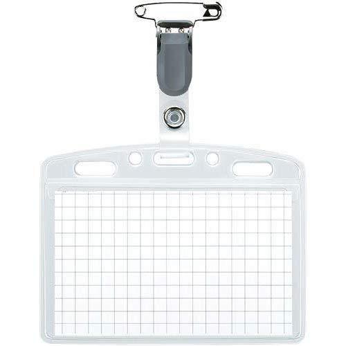 KOKUYO コクヨ タッグ名札 安全ピン クリップ両用型 名刺サイズ用 横型 ナフ-150