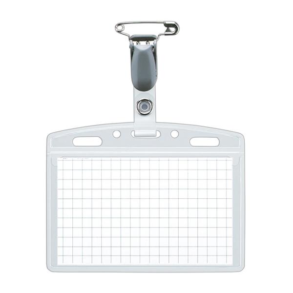 KOKUYO コクヨ タッグ名札 安全ピン クリップ両用型 名刺サイズ 横型 ナフ-155