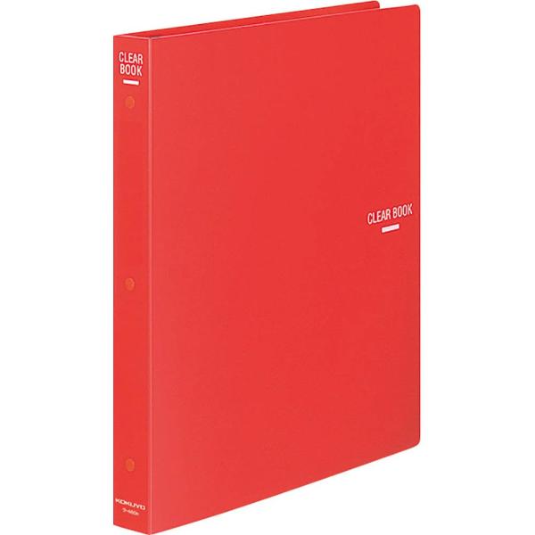 KOKUYO コクヨ ファイル クリヤブック 替紙式 A4縦 30穴 赤 ラ-460R