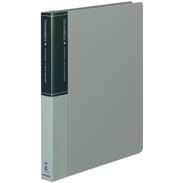 KOKUYO コクヨ クリヤブック タフネス 替紙式 A4縦 30穴 23枚 グレー ラ-F730M