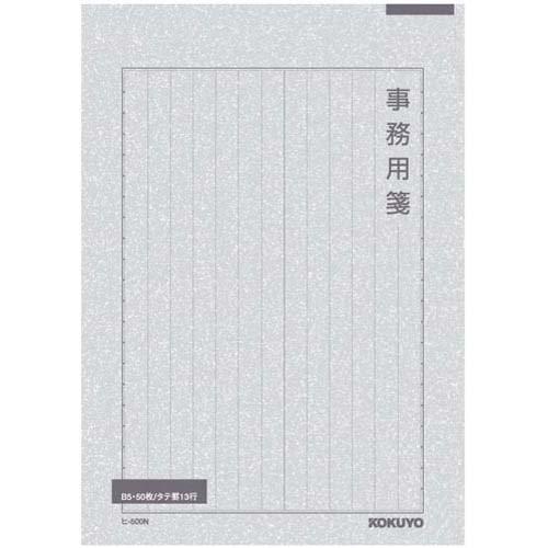 KOKUYO コクヨ S&amp;T 便せん事務用 セミB5 縦罫枠付 13行 50枚 ヒ-500N × 1...