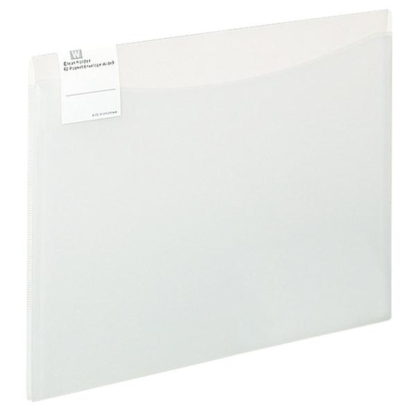 KOKUYO コクヨ クリヤーホルダー 2ポケット エンベロープワイド A4横 透明 フ-5771T