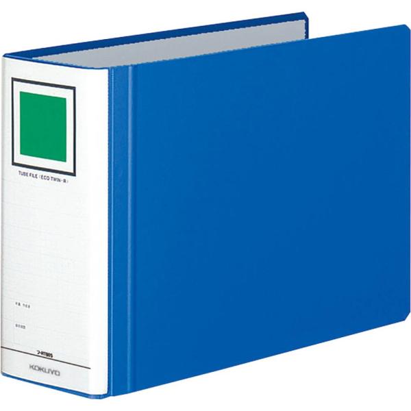 KOKUYO コクヨ ファイル パイプ式ファイル エコツインR 両開き A4 2穴 800枚収容 青...