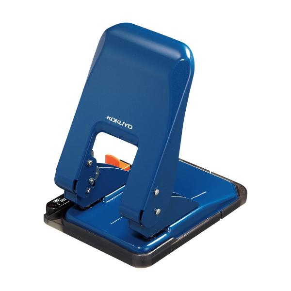 KOKUYO コクヨ 穴あけパンチ 2穴 ラクアケ 用紙サイズガイド付 52枚 青 PN-G52B