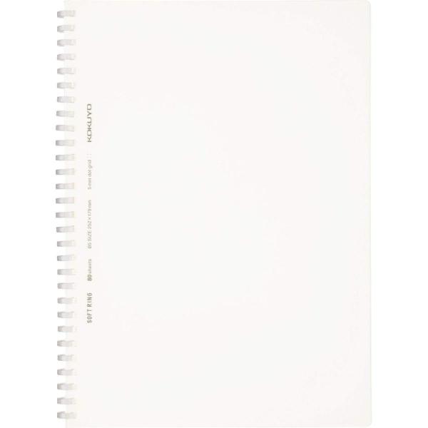 KOKUYO コクヨ ノート ソフトリングノート クリア 80枚 セミB5 方眼ドット罫 透明 ス-...