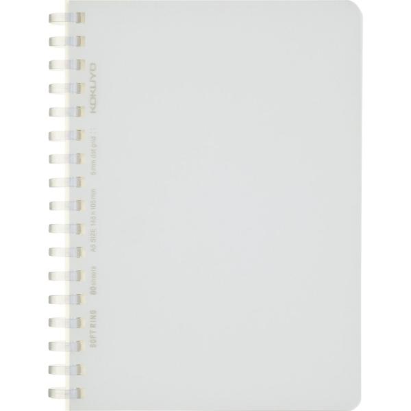 KOKUYO コクヨ ノート ソフトリング クリア 方眼ドット罫 A6 80枚 透明 ス-SV558...