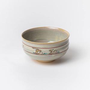 赤膚焼 多幸窯元 大原白山作 抹茶碗 茶道具 木箱 風呂敷 落款付