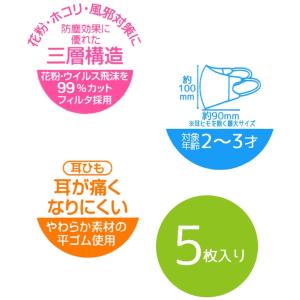 SKATER スケーター 不織布 立体マスク ...の詳細画像2