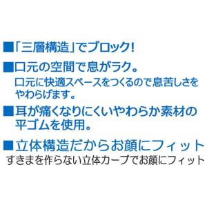 SKATER スケーター 不織布 立体マスク ...の詳細画像4