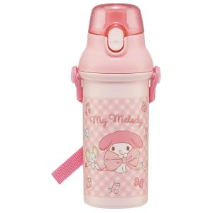 SKATER スケーター 子供用 プラスチック 水筒 480ml ワンプッシュ開閉 抗菌 子供に優しい 軽量 日本製 サンリオ マイメロディ ビッグリボン PSB5SANAG