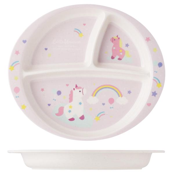 SKATER スケーター メラミン ランチプレート バンブーファイバー 皿 430ml 仕切り付 食...