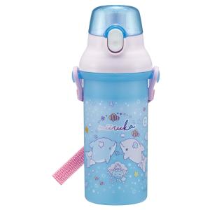 SKATER スケーター 子供用 プラスチック 水筒 480ml ワンプッシュ開閉 抗菌 子供に優しい 軽量 抗菌加工 日本製 みいるか 女の子 PSB5SANAG-A (プレゼント)