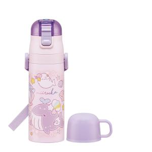 SKATER スケーター 子供用 ステンレス 水筒 2way 直飲み 470ml コップ飲み 430ml みいるか 女の子 保温 保冷 waterbottle スポーツボトルキッズ こども 水瓶