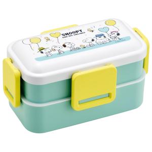 SKATER スケーター 弁当箱 2段 600ml 女性用 抗菌 ふんわり盛れる ドーム型フタ 日本製 スヌーピー バルーン PFLW4AG-A (プレゼント 小学校 子供 女の子 小学生)