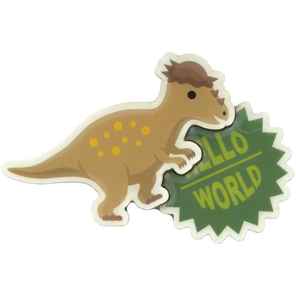 SKATER スケーター ダイカット 木製 マグネット ディノサウルス パキケファロサウルス 恐竜 ...