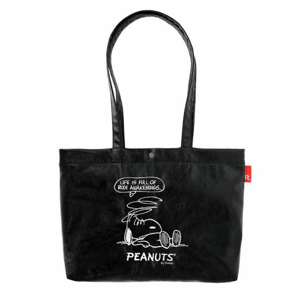 ROOTOTE ルートート スヌーピー 刺繍 ヨコ型 肩掛け トートバッグ 軽量 IP A4 アーキ...