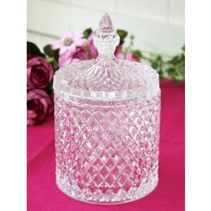 ★新春クリアランスSALE！★ アウトレット特価 ジュエルキャニスター トールガラスポット 蓋付き ...