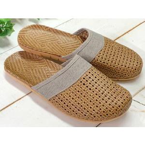 ★新春クリアランスSALE！★ 藤草編み ルームシューズ スリッパ 約27〜27.5cm 室内用 部...