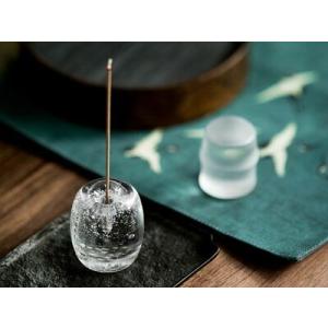 ★新春クリアランスSALE！★ 気泡ガラス インセンスホルダー お香立て 線香立て インセンスホルダ...