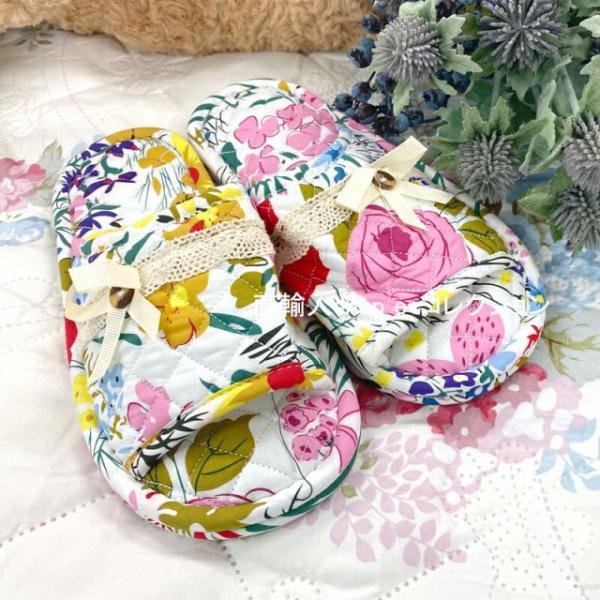 ★新春クリアランスSALE！★  キルトスリッパ  ルームスリッパ ルームシューズ 韓国 綿 スリッ...