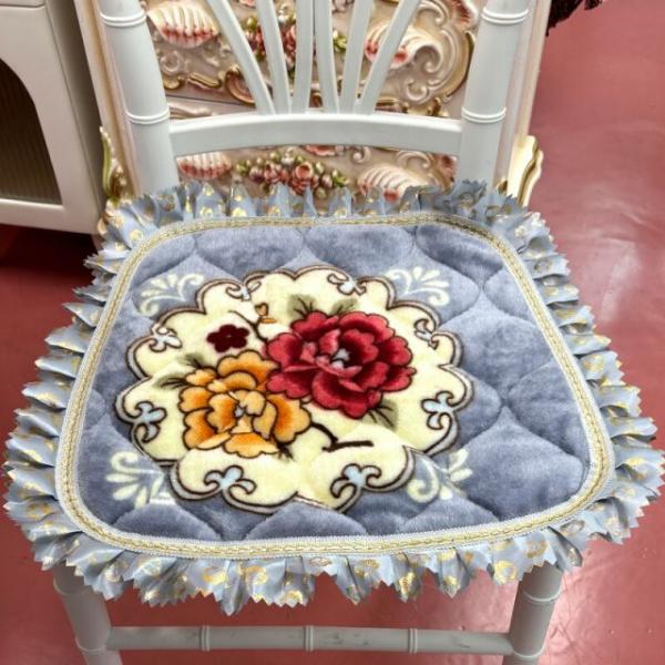 ★新春クリアランスSALE！★ シートクッション 座布団 花柄 クッション ひも付 43×45cm ...