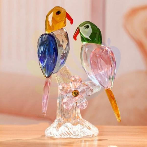 ★新春クリアランスSALE！★ 送料無料 クリスタルバード飾り置物プレゼント 綺麗 可愛い おしゃれ...