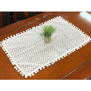 ★新春クリアランスSALE！★  40x60cm ホワイト レース  レースクロス マルチクロス テ...