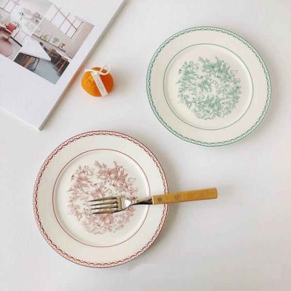 ★新春クリアランスSALE！★ アンティーク調 ケーキ皿 皿 ケーキ皿 20cm 1枚 取皿 食器 ...