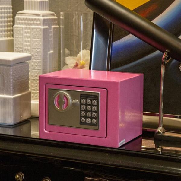 ★新春クリアランスSALE！★ セーフティーボックス 金庫 ピンク ホワイト 送料無料 金庫 家庭用...