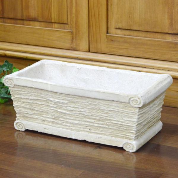 ★新春クリアランスSALE！★ ワイドレクタンプランター 植木鉢 穴付き 屋外 だ円型 アンティーク...