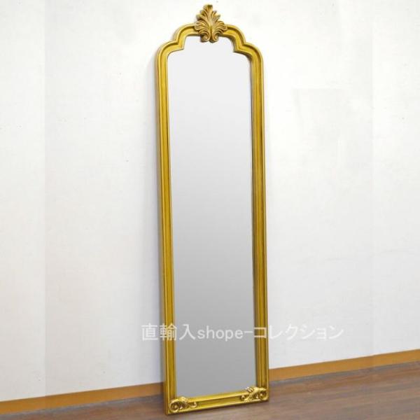 ★新春クリアランスSALE！★ ゴールド 大型 壁掛け 姿ミラー 壁掛け 全身 ミラー 45×159...