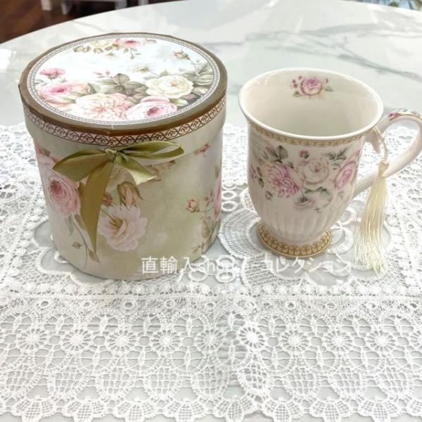 マグカップ かわいい ギフトマグ 薔薇 マグ 花柄 フラワー 姫系 プレゼント 誕生日 ギフト クラ...