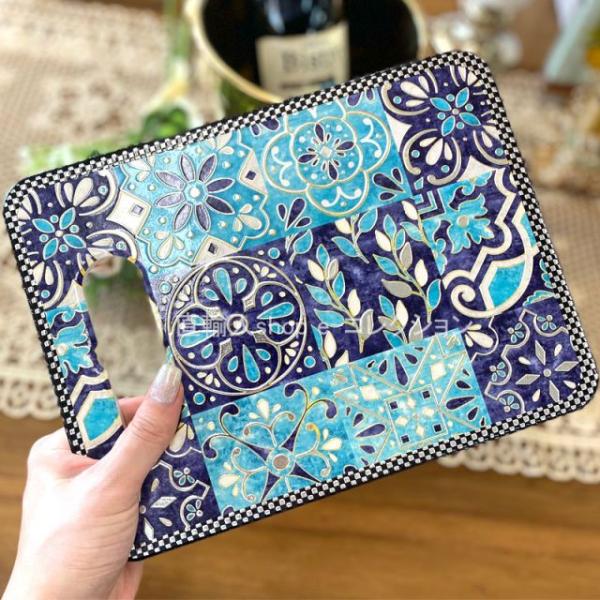 ★新春クリアランスSALE！★  大きい セラミック 鍋敷き タイル 陶器 プレート タイル柄 長方...