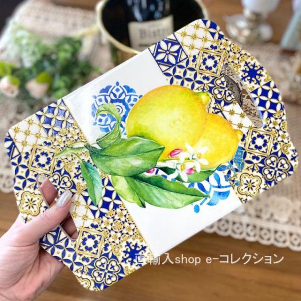 ★新春クリアランスSALE！★  大きい セラミック 鍋敷き タイル レモニー柄 陶器 プレート タ...