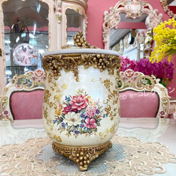 ★新春クリアランスSALE！★ シノワズリ 蓋付きバスケット ボックス 小物入れ 収納ボックス 飾り...