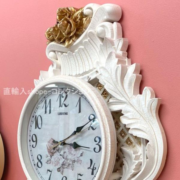 ★新春クリアランスSALE！★ ロココ 振り子 壁掛け 時計 豪華 上品 高級 無音 音がしないので...