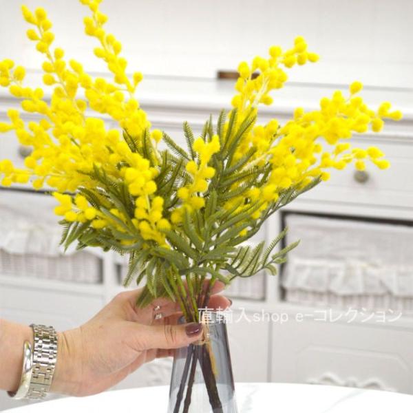 種類1：JS-738-ミモザ ミモザ 長さ40cm 5本 フェイクフラワー 花束 造花 かわいい カ...